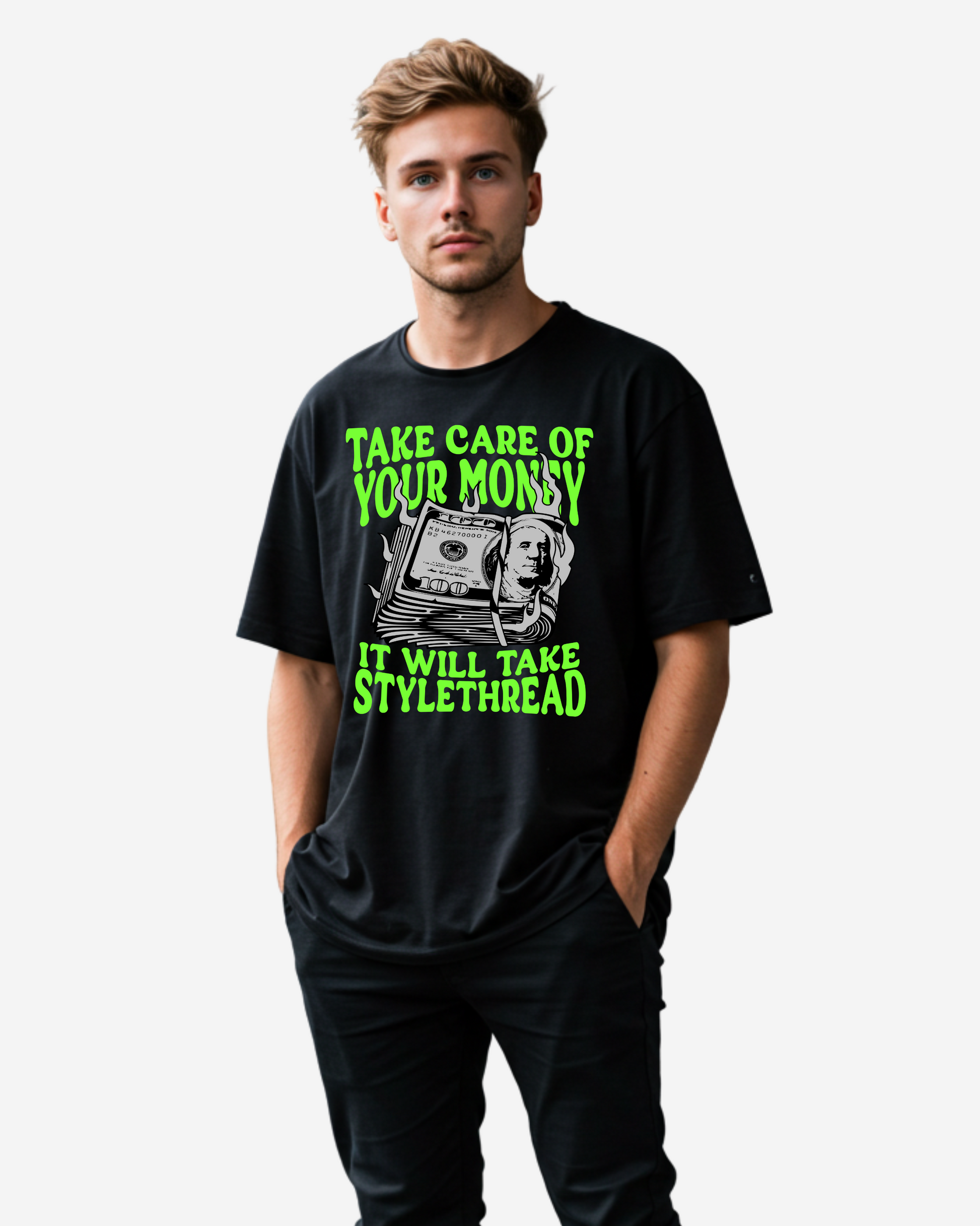 Take Care of Your Money Men's Oversized T-Shirt