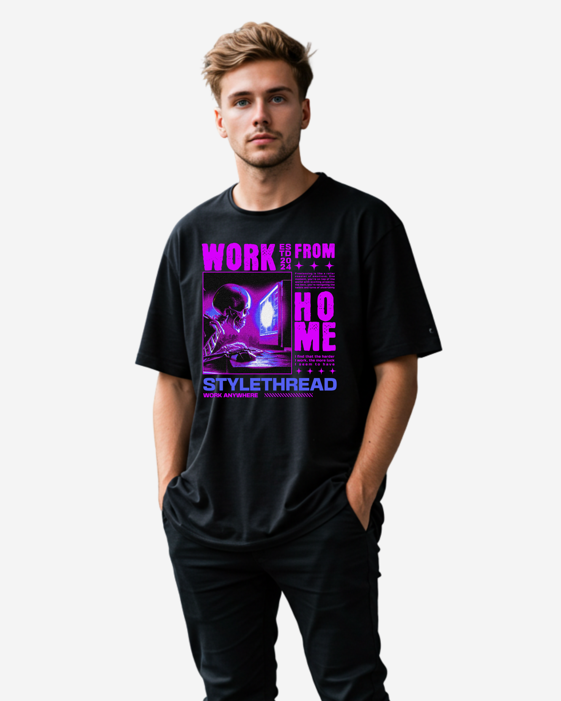 Work From Home Men's Oversized T-Shirt