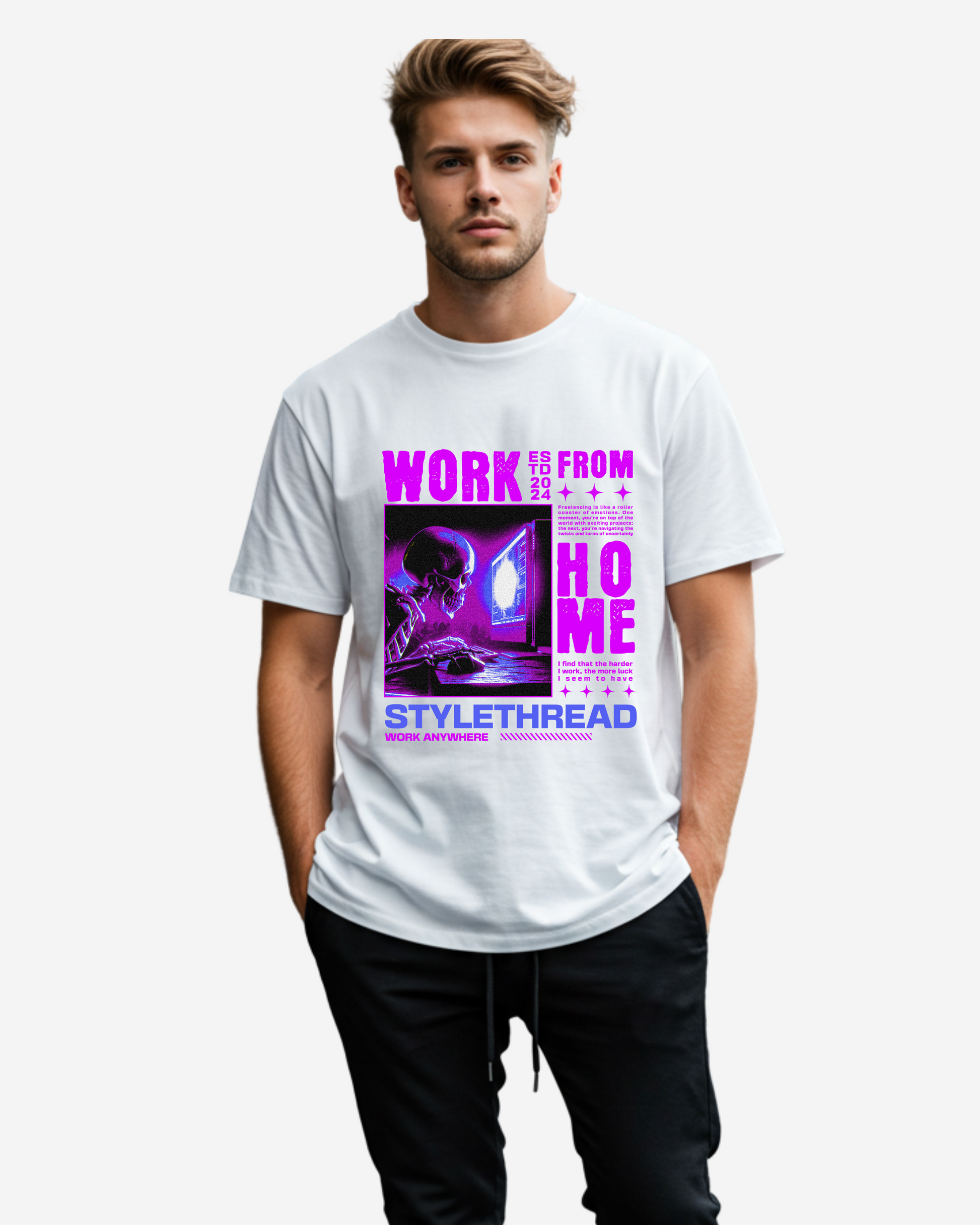 Work From Home Men's Oversized T-Shirt