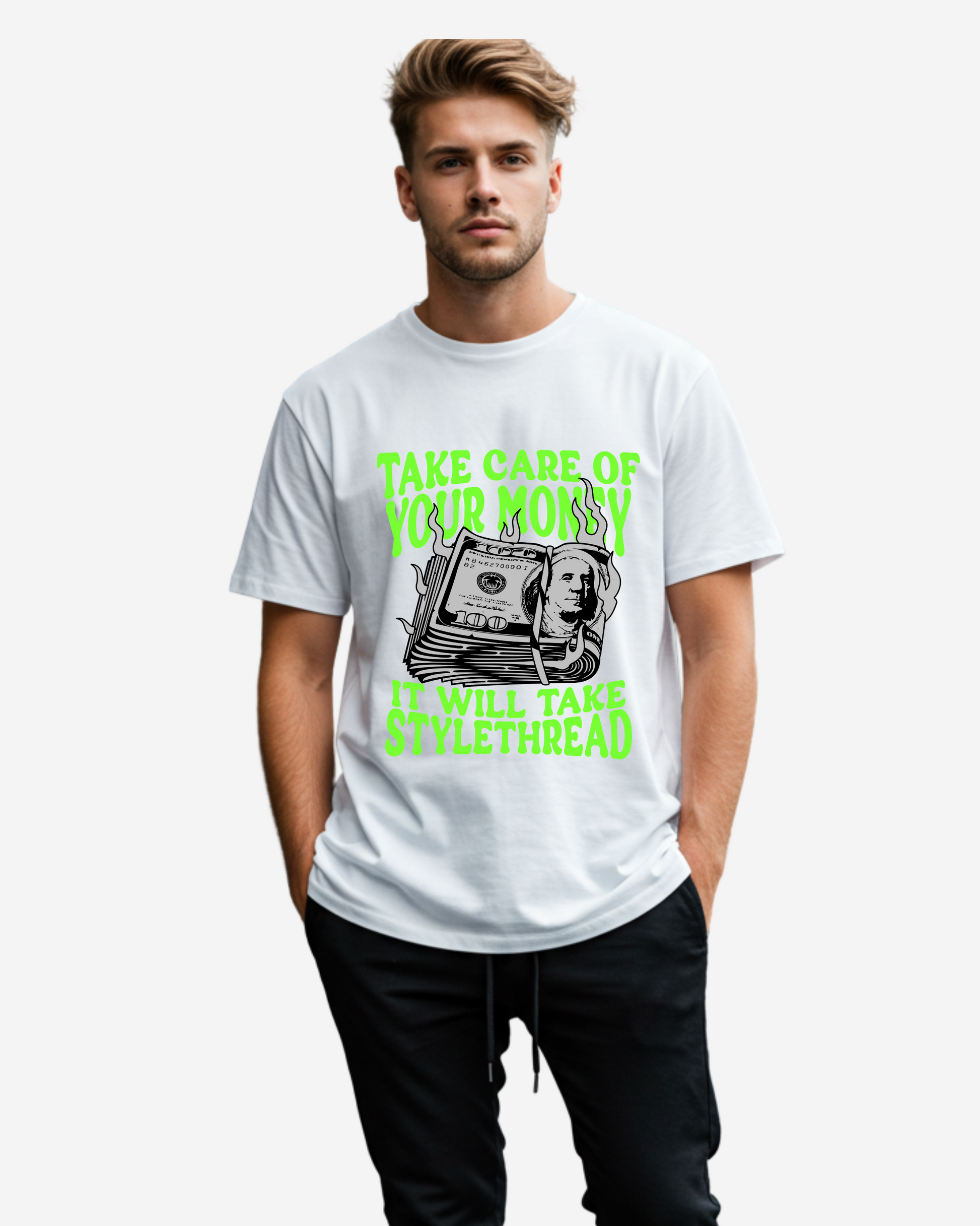Take Care of Your Money Men's Oversized T-Shirt