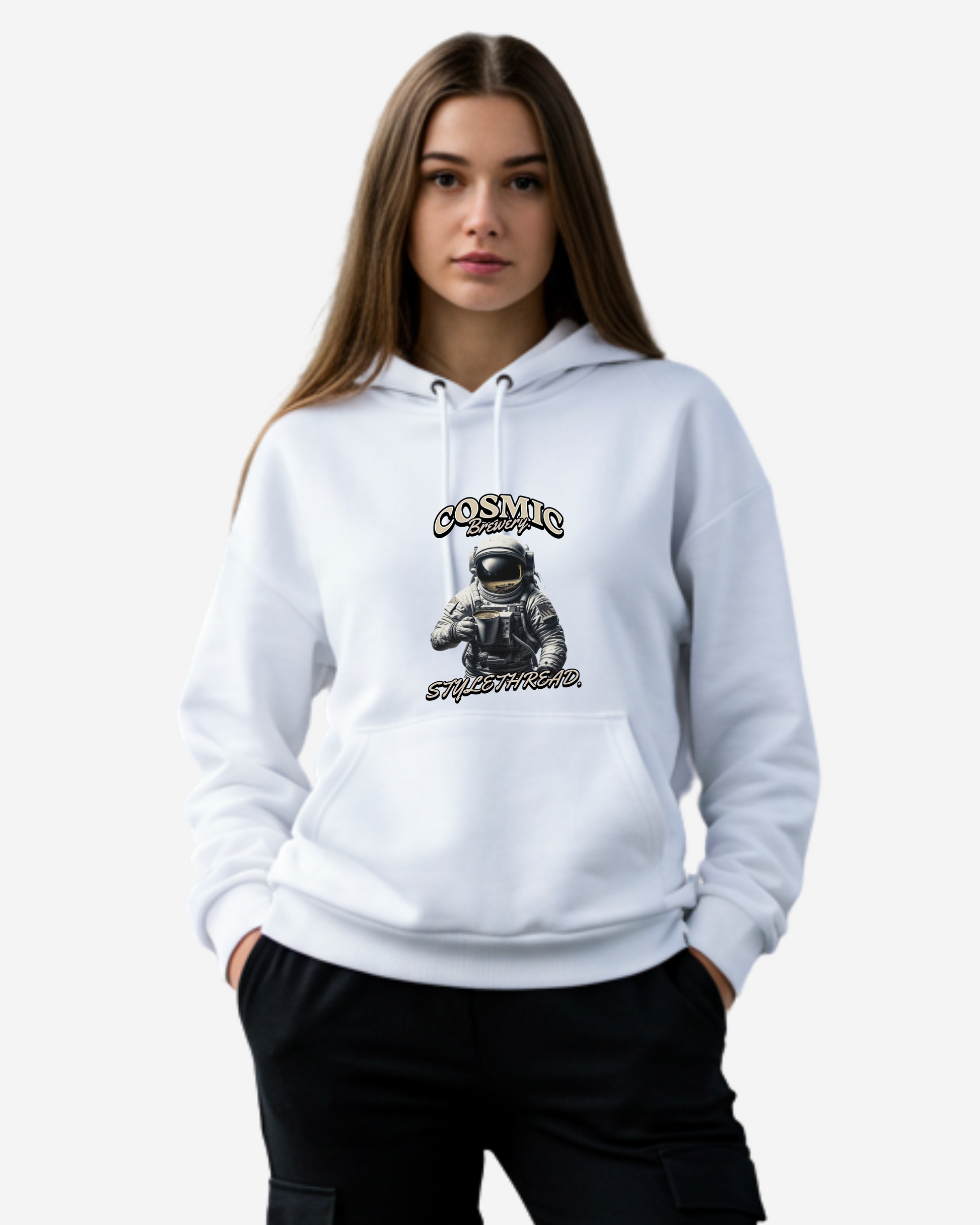 Coffee Astronaut Graphic Women's Oversized Hoodie