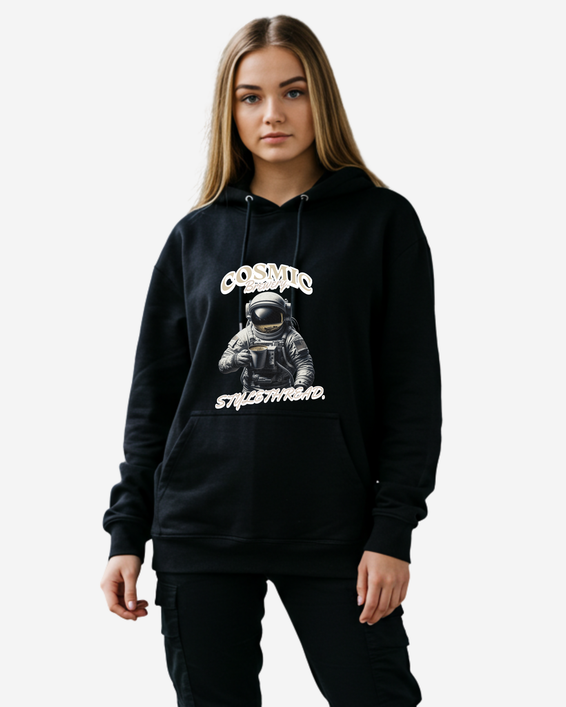 Coffee Astronaut Graphic Women's Oversized Hoodie
