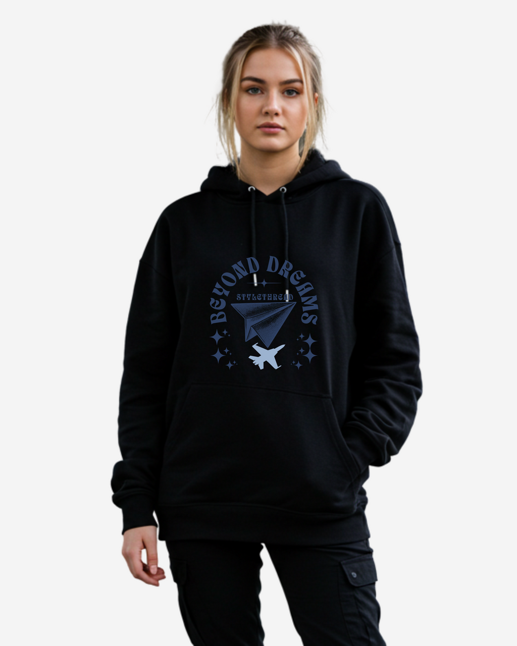 Jet Shadow Paper Plane Women's Oversized Hoodie
