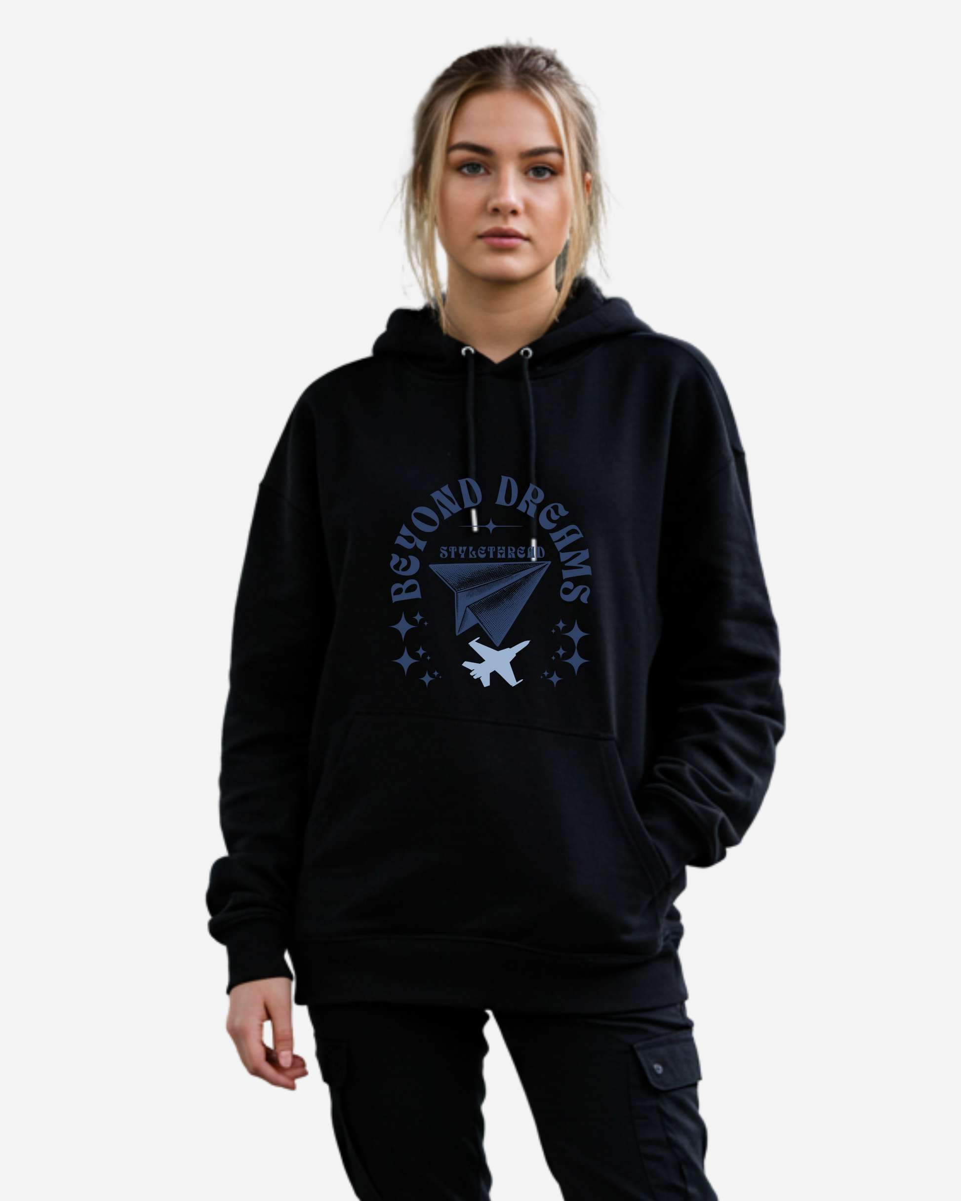 Jet Shadow Paper Plane Women's Oversized Hoodie