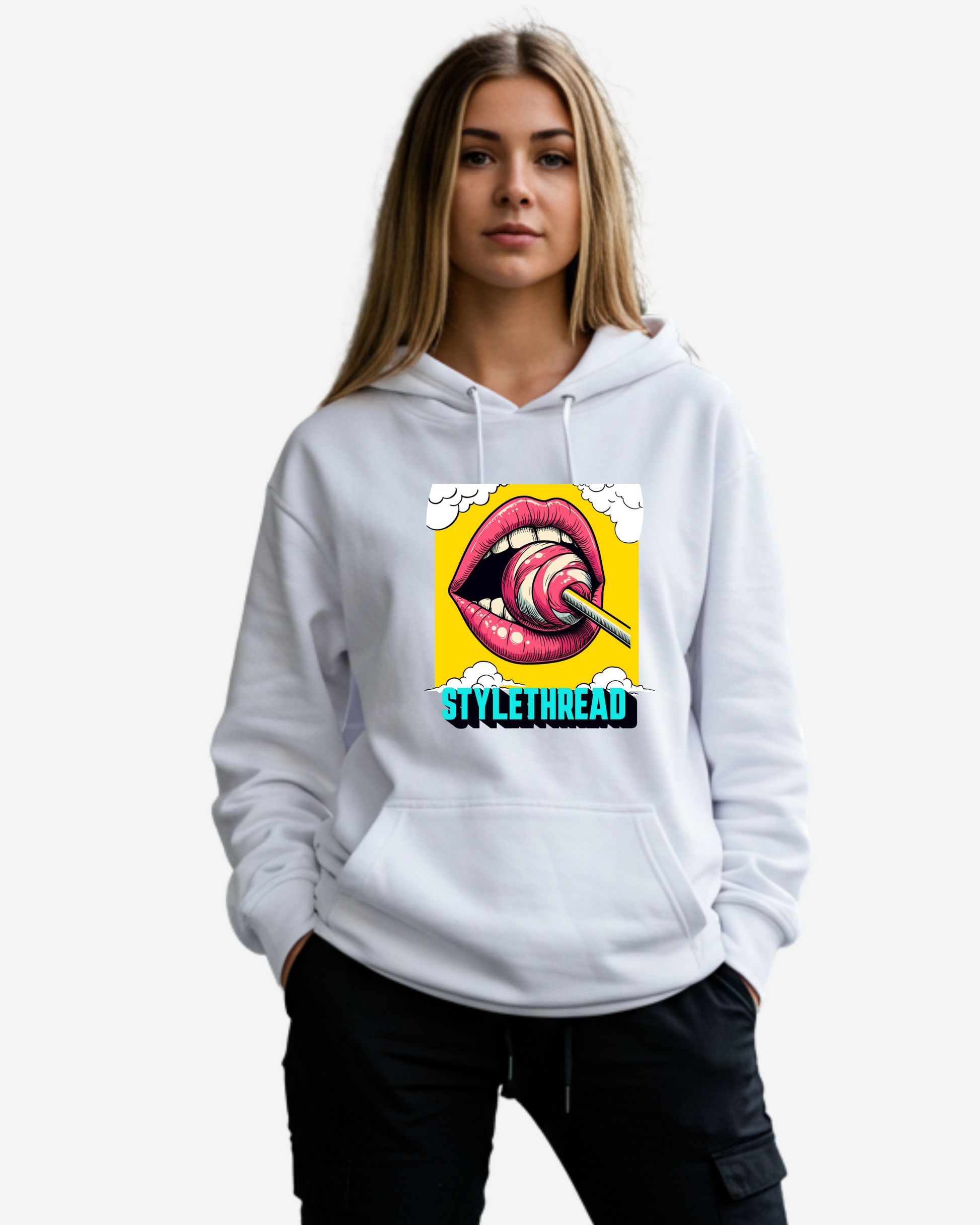 Lips with Lollipop Women's Oversized Hoodie