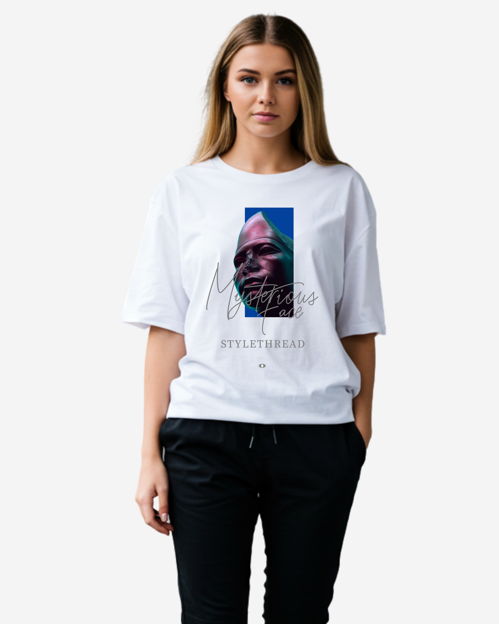 Mysterious Face Women's Oversized T-Shirt