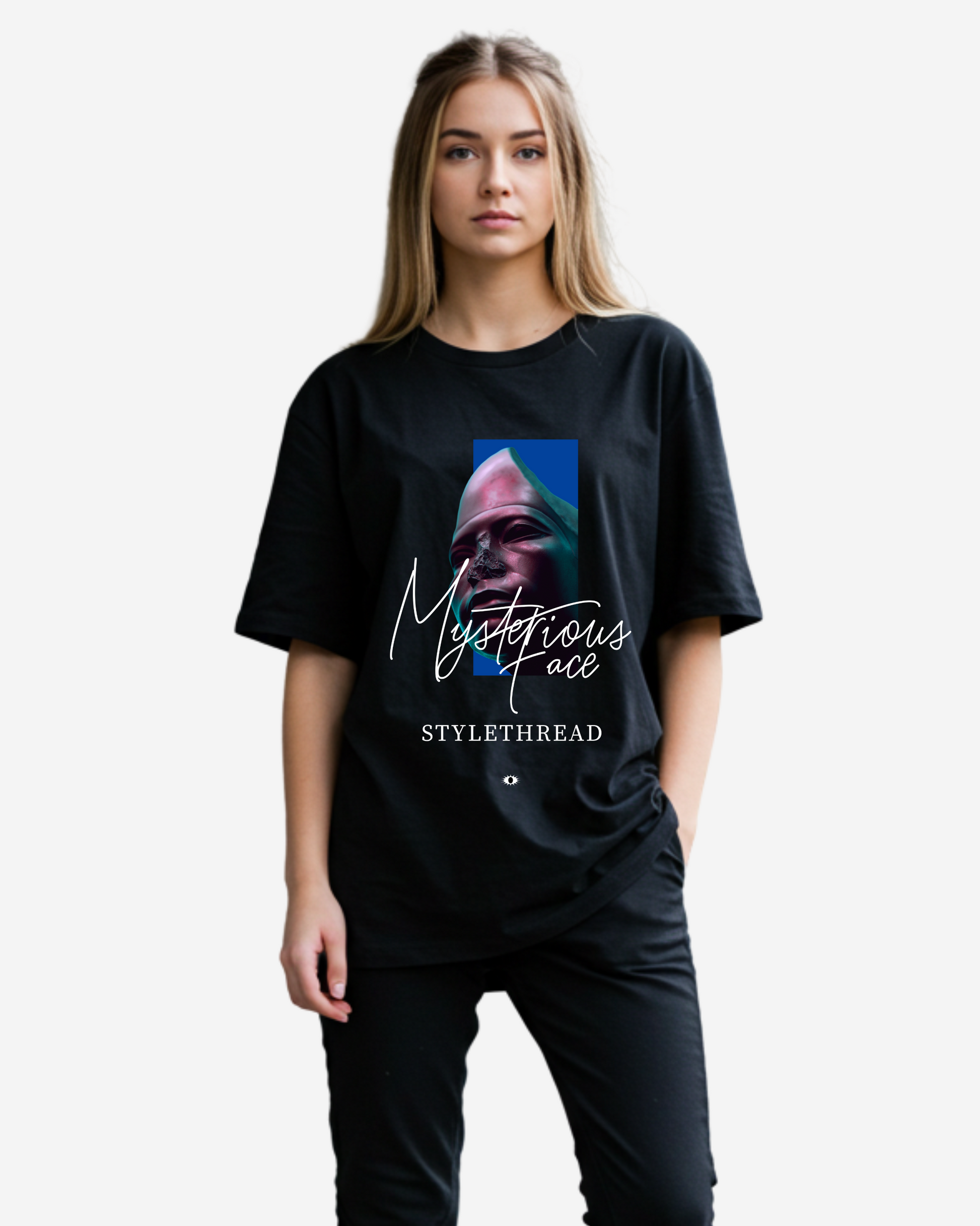 Mysterious Face Women's Oversized T-Shirt