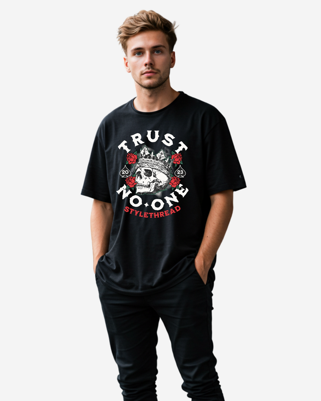 Trust No One Men's Oversized T-Shirt