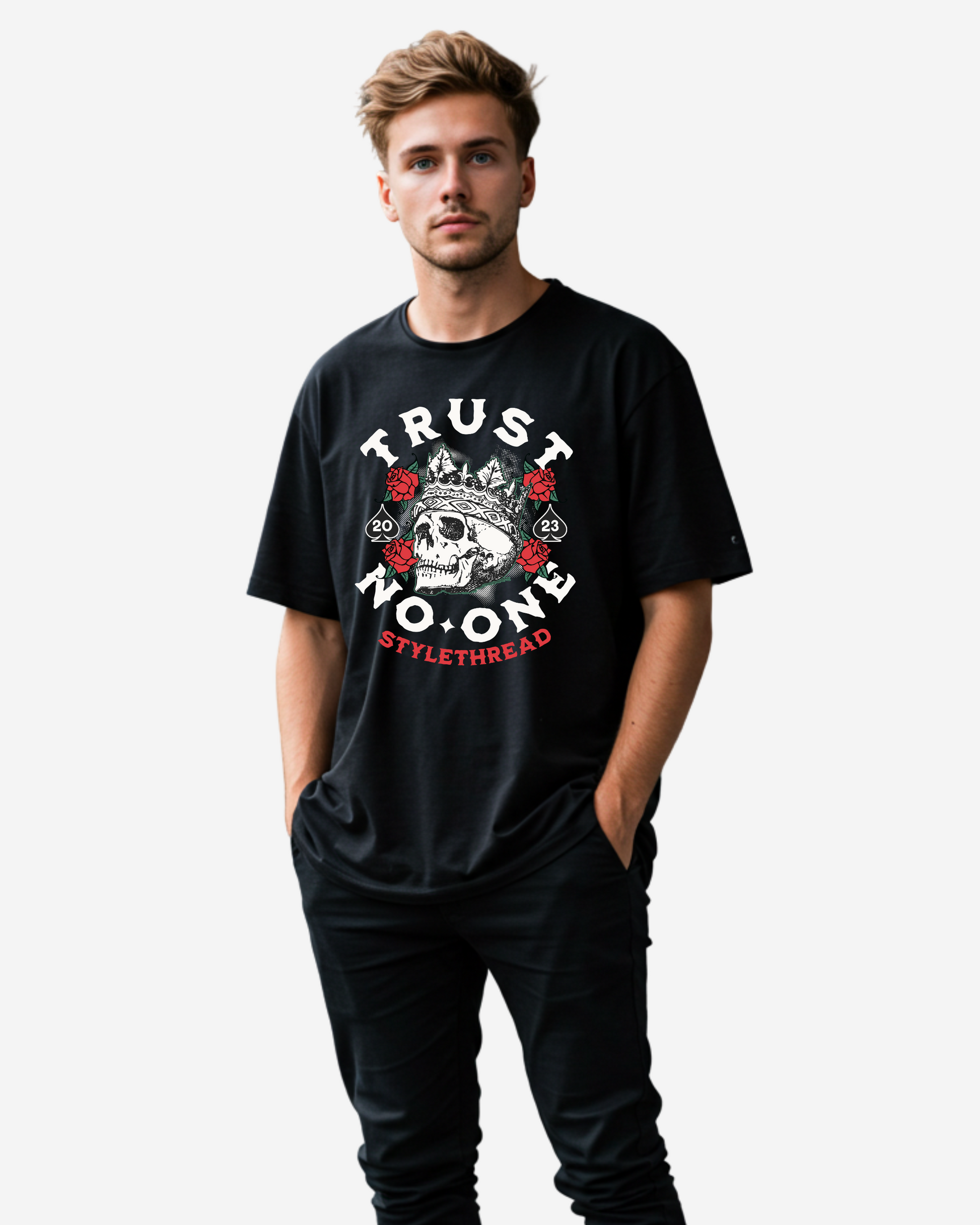 Trust No One Men's Oversized T-Shirt