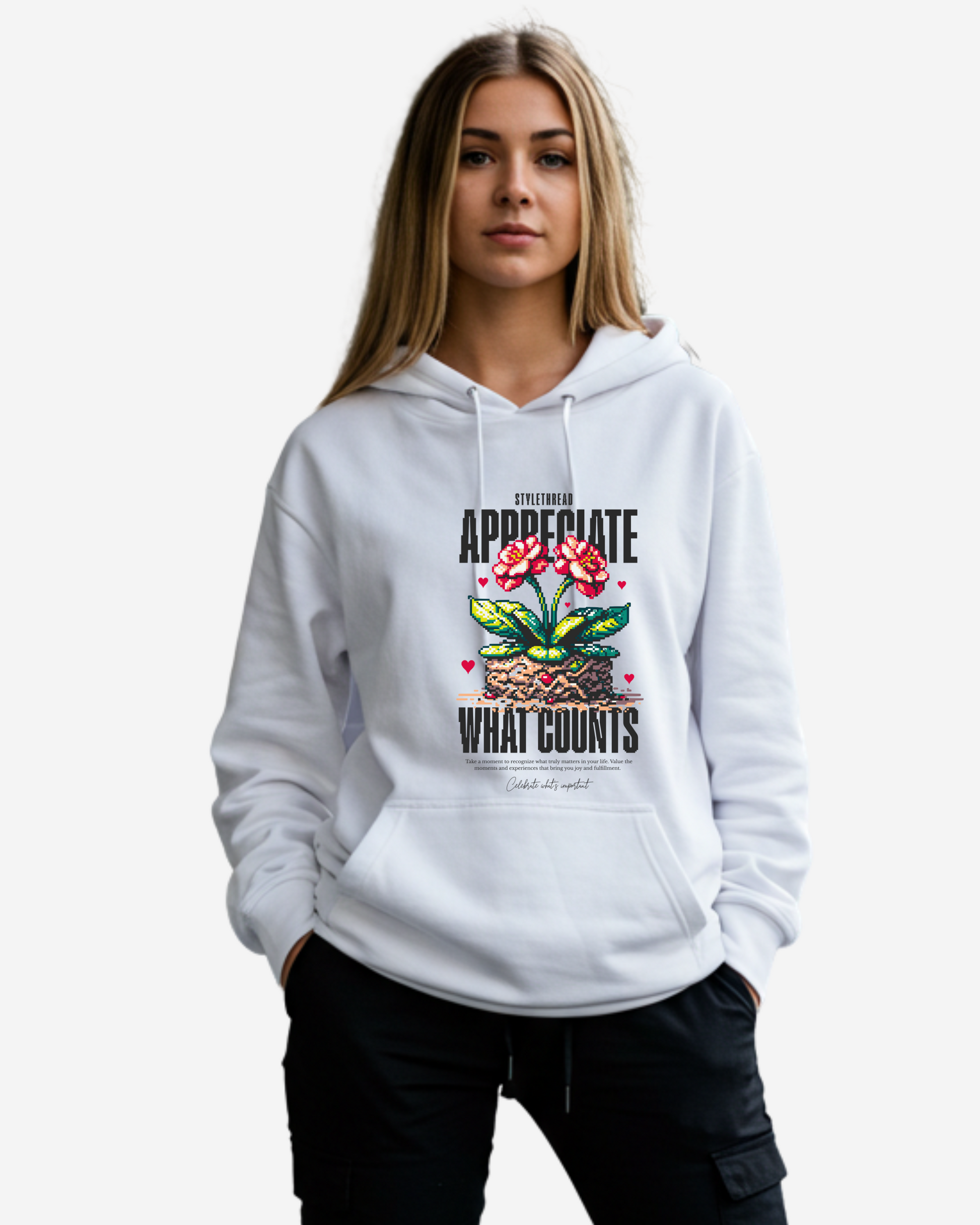 Appreciate What Counts Women's Oversized Hoodie
