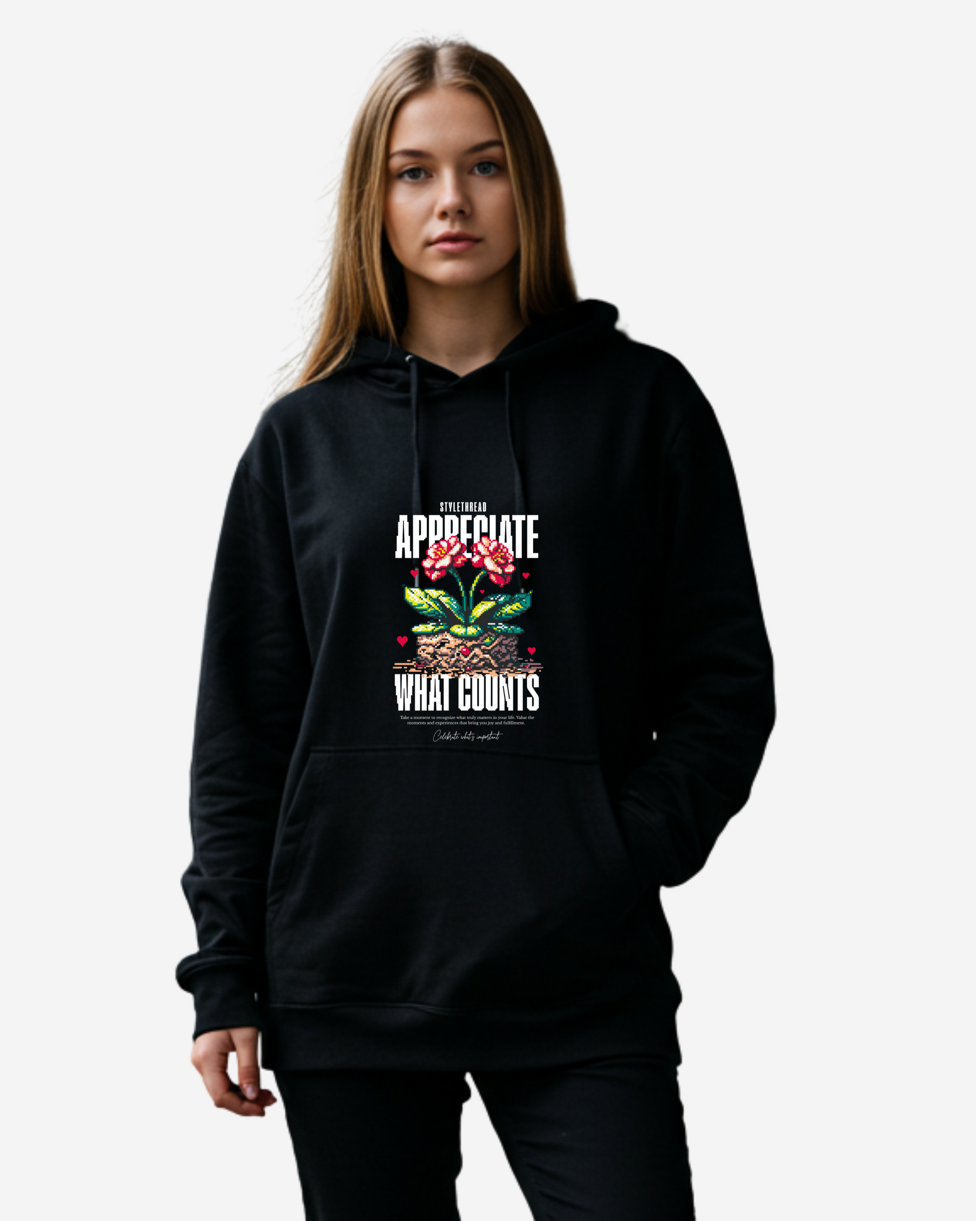 Appreciate What Counts Women's Oversized Hoodie