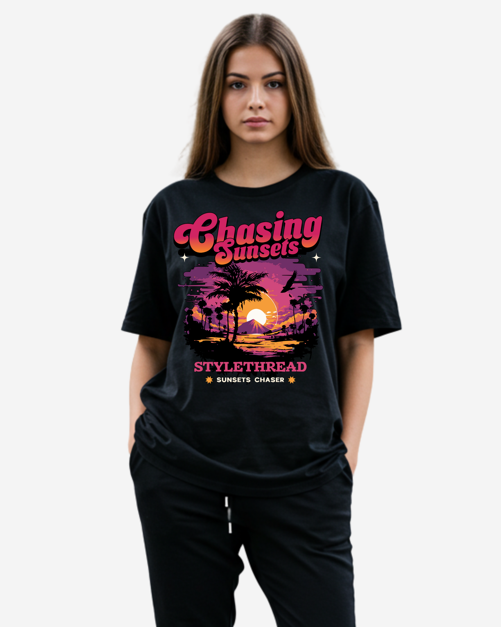 Chasing Sunsets Women's Oversized T-Shirt