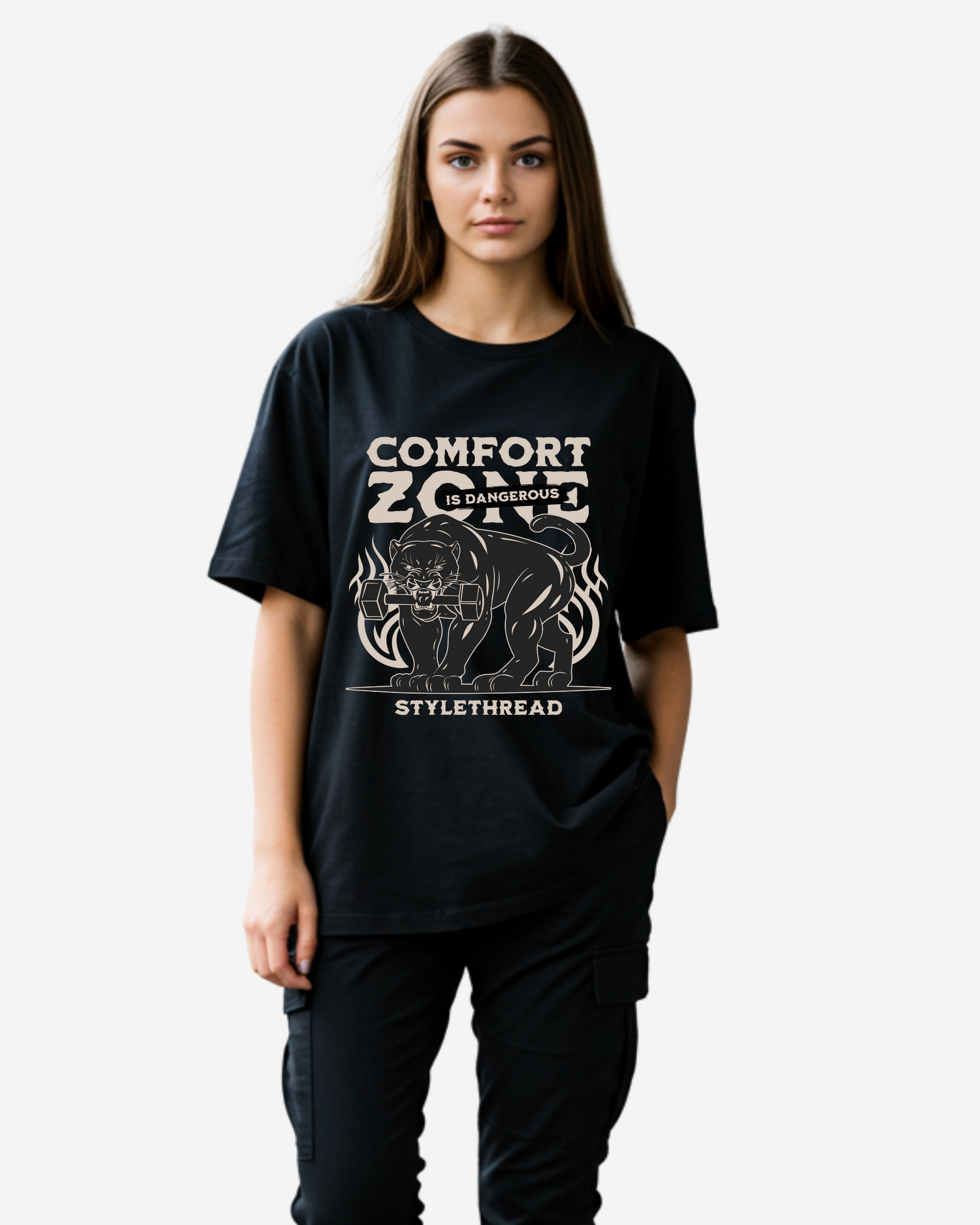 Comfort Zone Is Dangerous Women's Oversized T-Shirt